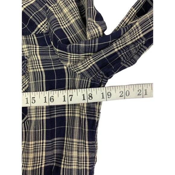 Gap Women's Navy Blue & Tan Buttoned Down Top - Picture 5 of 6